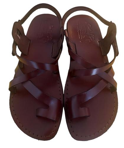 LION OF JUDAH MARKET Biblical Style 6 Unisex Adults Genuine Leather Jesus Sandals US Mens size 4.5 EU 36