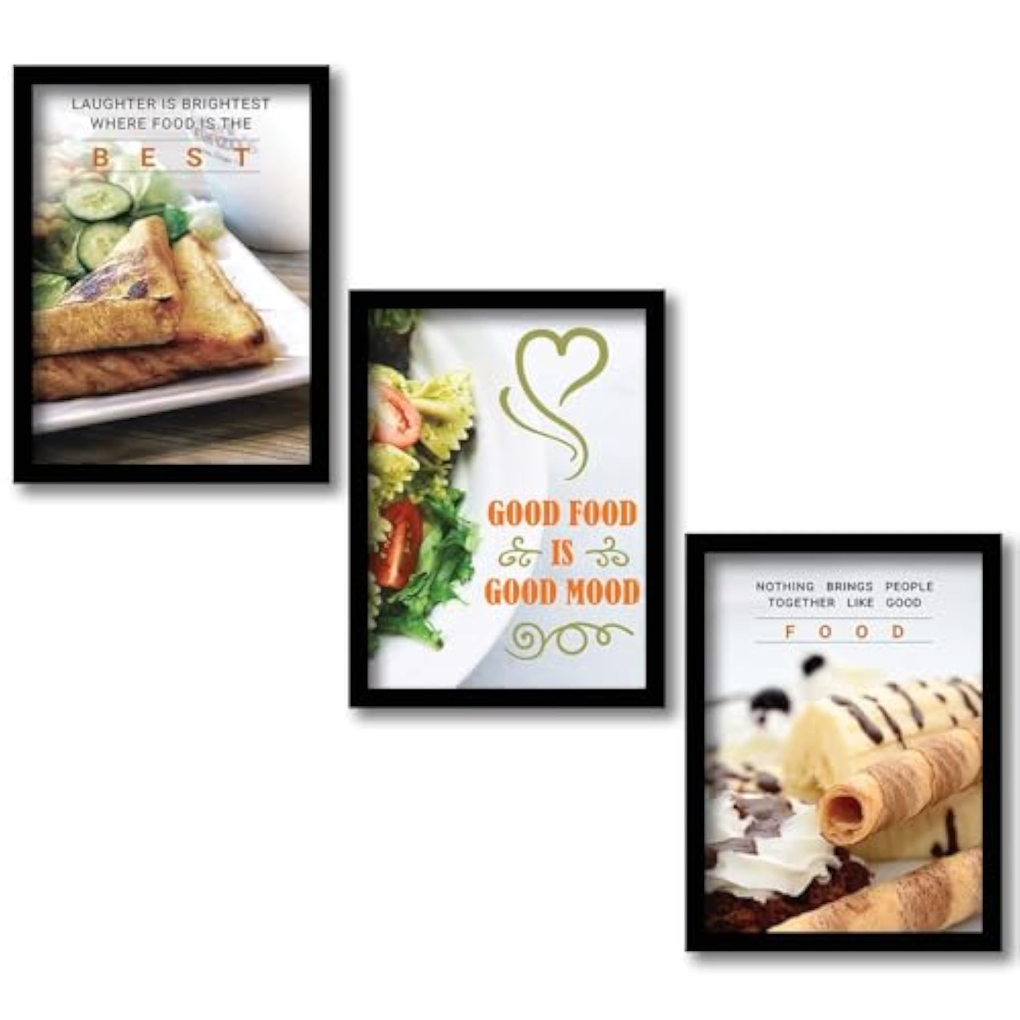 Kitchen Quotes Framed Wall Posters for Restaurant Decor
