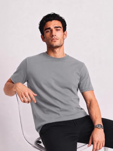 Image of Van Heusen Men's Crew Neck T-Shirt - Soft & Breathable Cotton | Regular Fit | Comfortable Everyday Casual Wear | Short Sleeves | Summer Favorite |Solid Colors | Style 60052|Available in Pack of 1 & 2