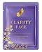 Fast Beauty Co. Clarity Face! 1 Charcoal Detoxifying Gold Floral Sheet Mask With Rosemary
