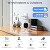 AOQEE 2K Cameras for Home Security-Outdoor/Indoor Camera for Dog/Cat/Pet/Nanny/Baby/Elderly, Color Night Vision, White Light, Siren, 24/7 SD Recordings, Works with Alexa, Plug in (C1-White-2pack-2.4G) #1