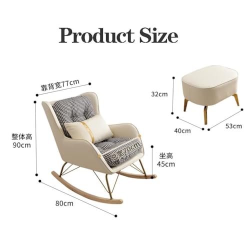 Chaise avec ottoman et coussin rembourré contre le mal de dos