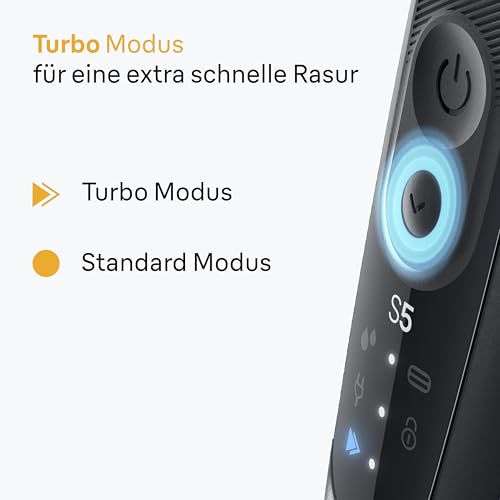 Braun Series 5 Rasierer Herren Elektrisch, Elektrorasierer, 50 Min. Akku, Rasierapparat, Präzisionstrimmer-Aufsatz, Kabelloser Nass- und Trockenrasierer, Wasserdicht, Made in Germany, 52-B1200si, Blau 4