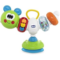 Trona Chicco Mesa Chicco Phill El Gusano, Juguete para Trona de Bebés, Juego con Ventosa y Actividades Manuales, Multicolor, Juguete Bebés 6-36 Meses