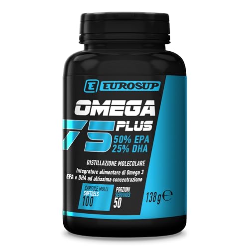 Omega 75 Plus - 100 Capsule - Omega 3 Ad Altissima Concentrazione 75% - 50% Epa - 25% Dha