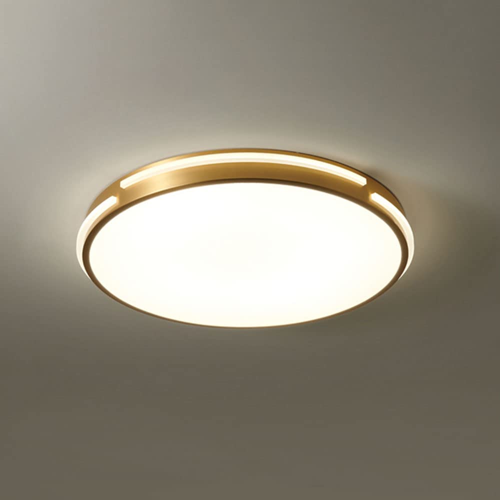 Plafonnier LED encastrable rond et plat en aluminium à intensité tricolore
