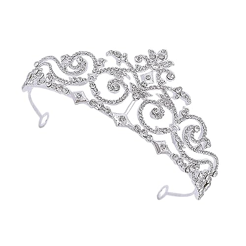 Diadema nupcial con diamantes de imitación corona de boda elegante para novias