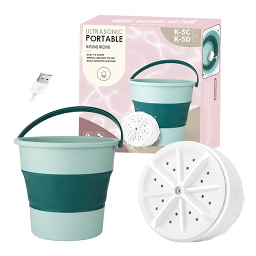 Lavadora portátil de 10 litros – Lavadora de ropa interior plegable con USB | Limpieza ultrasónica para apartamentos pequeños, camping, viajes en autocaravana | Lavadora de vibración compacta de alta Lavadora portátil de 10 litros – Lavadora de ropa interior plegable con USB | Limpieza ultrasónica para apartamentos pequeños, camping, viajes en autocaravana | Lavadora de vibración compacta de alta