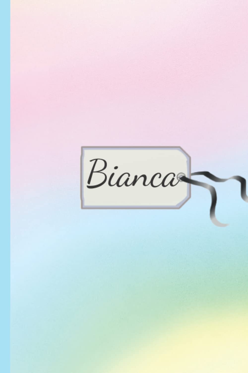 Bianca notebook: pastel shades personalized with pink butterfly