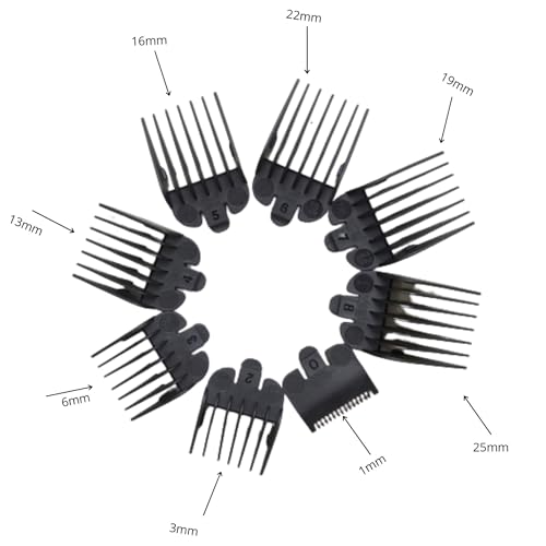 Image of ASBAH Professional Titan Hair Clipper for Men & Women - Precision Stainless Steel Blades, 8 Guide Combs (3mm-25mm), Adjustable Thumb Lever, Corded Grooming Tool with One-Year Warranty - Made in India