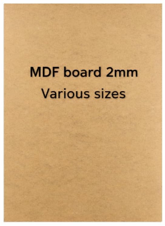 FramesPlus MDF Board 2mm Wooden Boards Medium Density Fiberboard Crafts, DIY, Wood Engraving, Laser Projects, Model Making, Decoration, Paintings, 14"x12" (35.6 x 30.5cm), Brown
