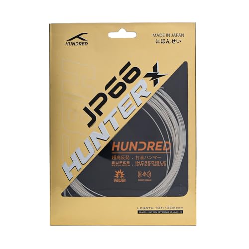 Image of Hundred JP 66 Hunter X Badminton String | Advanced Repulsion & Control | Premium Hitting Sound | Excellent Shock Absorption | Professional Tournament-Grade String
