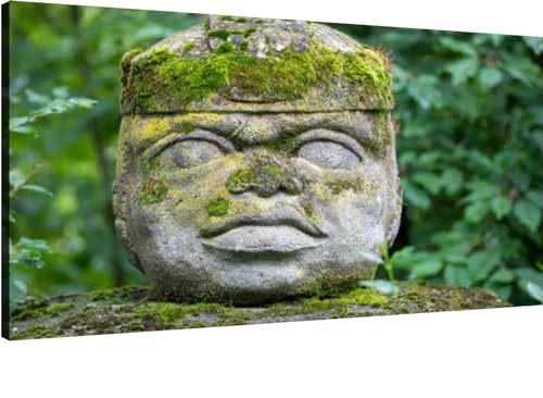 Canvas Wall Art for Living Room Bedroom Replica Olmec Sculpture Big Large Wall Art Decor Framed Painting Wall Pictures Prints Artwork Office