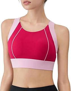 ELEG &amp; STILANCE Women’s High Impact Sports Bra | Racerback Padded Gym Bra | Breathable Stretch Workout Yoga Top | Full Sup...
