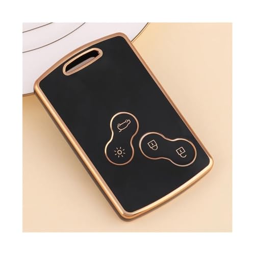 Coque clé Renault Megane Clio en TPU Or Noir, l'élégance et la protection premium au quotidien
