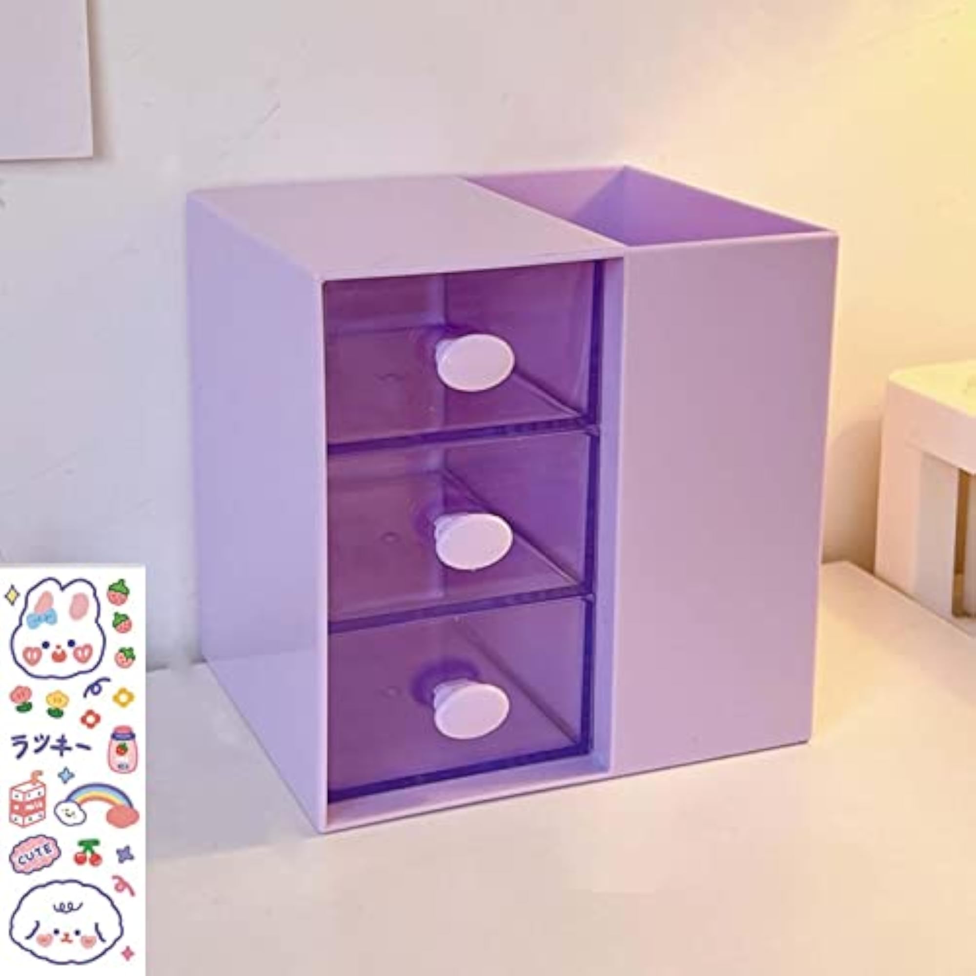 Multipurpose Cosmetic Storage Box for Countertop, Bedroom Ladies