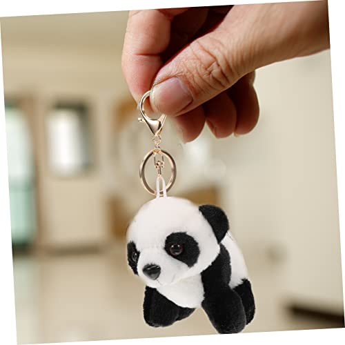 PRETYZOOM Plüsch Schlüsselanhänger Schlüsselanhänger Panda Anhänger Panda Puppe Kleine Stofftiere Süßer Bär Niedlicher