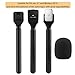 Wireless Microphone Handheld Adapter Stick - Interview Handle Mount for DJI Mic Mini/Mic 3/2/Pocket 3, Rode Wireless GO II & Hollyland Lark | Lavalier Mic Stand Holder for Vlogging & Reporting