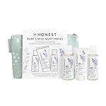 The Honest Company Babe's Mini Must Haves Gift Set | Travel Size Hypoallergenic Lavender Bathtime Essentials | Shampoo + Body Wash (2 fl oz), Face + Body Lotion (1 fl oz), Bubble Bath (2 fl oz)