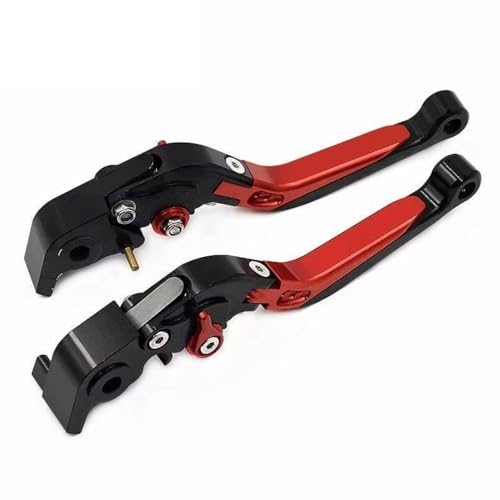 �N���b�`�u���[�L���o�[�Z�b�g Compatible With Bajaj For Pulsar For NS200 For NS160 For RS200 CNC�����\�I�[�g�o�C�܂肽���ݎ��L�k�u���[�L�N���b�`�n���h�����o�[�ɑΉ�(Black-Red)