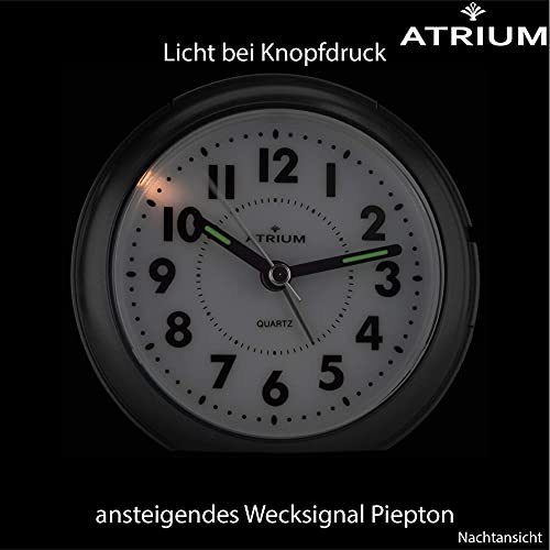 Atrium A240-7, sveglia analogica nera senza
