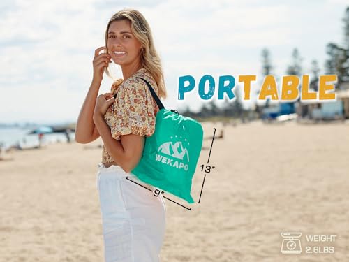 Image of WEKAPO Inflatable Sun Lounger, Air Sofa, Hammock, Portable, Waterproof and Leak-Proof, Ideal for Backyard, Beach, Travel, Camping, Picnics and Music Festivals