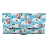 FOSKERV Womens Sunglasses Case, Compact Waterproof Eye Glasses Pouch PU Leather, Fashion Eyewear Storage Protective Case for Daily Use, Garden Wonder Kittens