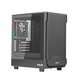 Design professionnel : la série Phobia de Noua permet d'installer des cartes mères au format micro-ATX et mini-ITX. Boîtier d'ordinateur avec structure SPCC de 0,60 mm haute performance avec maille frontale et panneau latéral en verre trempé avec fermeture à clip qui s'adapte aussi bien à la maison que au bureau que pour les joueurs