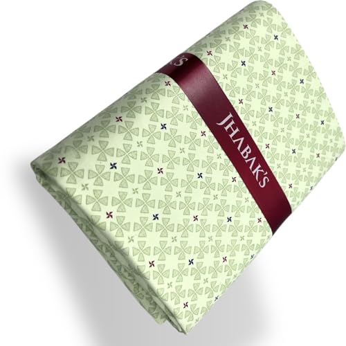 Image of JHABAK'S Unstitched Print Shirt Fabric for Men - Polycotton Material - 2.25 Meter Shirt Piece Cloth - 140