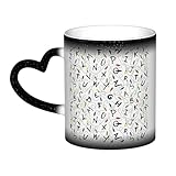 Taza de café personalizada sensible al calor a rayas y luz, taza que cambia de color en el cielo, patrón impreso unisex