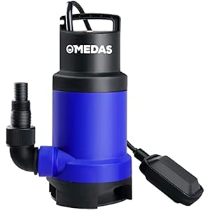 MEDAS WQD 7.5-6-350,Tauchwasserpumpe, 750W Schmutzwasserpumpe, mit Schwimmschalter, Geschlossener wasserdichter Motor, Verschleißfester Keramikschaft, Max. Förderhöhe 8.5m, 10000L/H