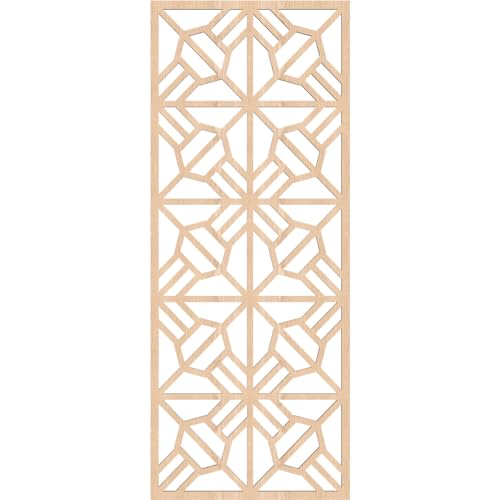 Image of Auburn Decorative Pierced Fretwork Wood Wall Panels, 15 3 /8 inchW x 39 3 /8 inchH x 1 /4 inchT, Red Oak