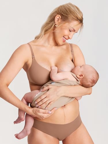 Image of MOMANDA Inbarely Seamless Nursing Bras for Breastfeeding Soft Unlined Maternity Bralettes for Pregnancy and Postpartum