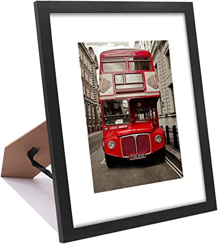 Hegaty Black 8X10 Picture Frame Set Of 3, Display Pictures 5X7 With Mat Or 8X10 Without Mat For Wall Mounting Or Table Top Display #TOP1