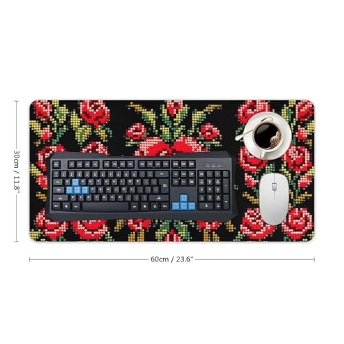 Protector de escritorio estilo bordado ucraniano blanco miniatura 2