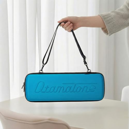 Image of Otamatone Deluxe White Musical Instrument Toy and Blue Portable Case Bundle Set
