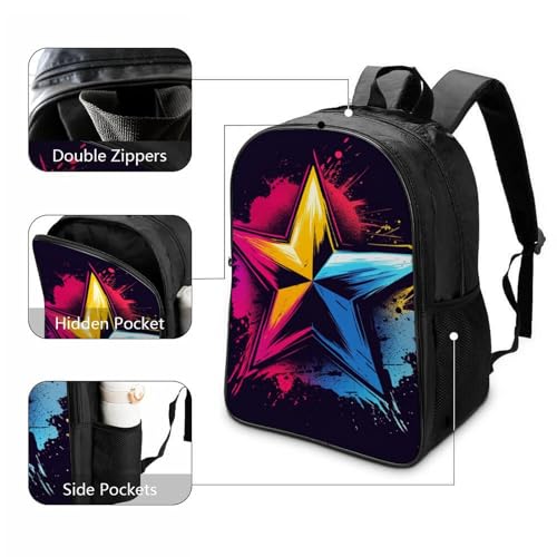 Mochila infantil impermeable de gran capacidad con diseño de estrellas para colegio y viaje 3