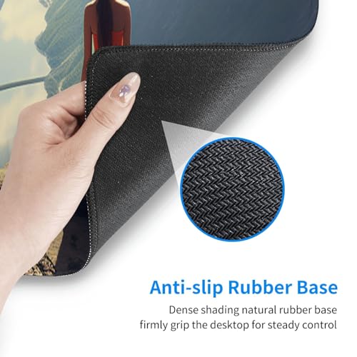 Grand tapis de souris de jeu antidérapant de 80 cm de long pour stabiliser le clavier de bureau - 7
