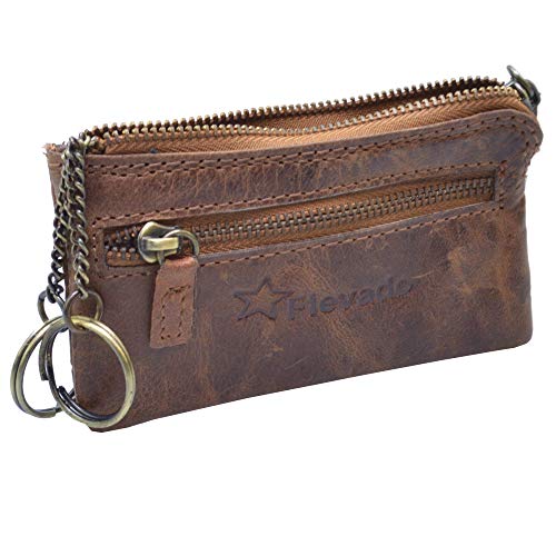 Preisvergleich Produktbild flevado Kleine Büffel Leder Schlüsseltasche Geldbörse Schlüsselanhänger Auto Anhänger