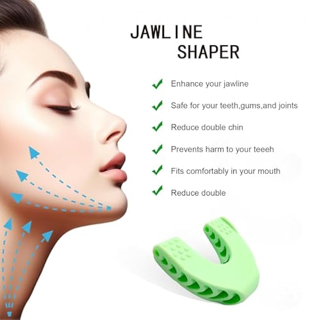 Jawline Exerciser for Men & Women,Jaw Shark Toner,jaw Trainer,Jawline Shaper,Target Your Chin & Cheekbones,Facial Exerciser for,Tone & Strengthen,Lips and cheekbones,Powerful Jaw Trainer