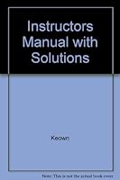 Instructors Manual with Solutions 0136721710 Book Cover