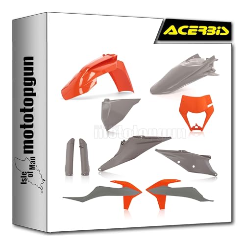 Plastiques Acerbis gris orange pour rouler en KTM EXC-F 500 en rando