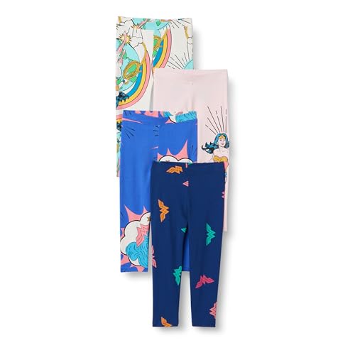 Image of Amazon Essentials Girls' Cotton Stretch Leggings, Multipacks
