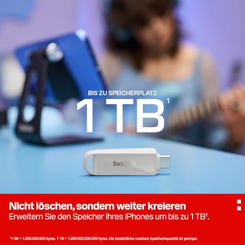 SANDISK Phone Drive USB Type-C FLash-Laufwerk 1 TB, bis zu 150 MB/s Lesen – Ansicht 5