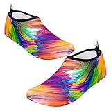 QYEW Herren Damen Badeschuhe - Schnell trocknende Schnorchelschuhe Aqua Socken,Barfuß-Schnorchelschuhe Strandschwimmsportsocken für Frauen und Kinder