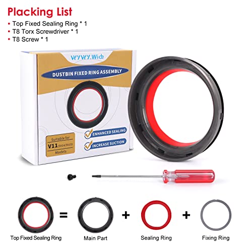 Image of Dust Bin Top Fixed Sealing Ring Compatible with Dyson V11 V15 SV14 SV15 SV22 Vacuum Cleaner Dust Bucket /Dirt Cup Replacement Parts, Vacuum Cleaner Repair Accessories (Pack of 2)