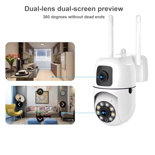 Image of Maizic Smarthome Dual Lens Mini Fox | 5+5MP WiFi CCTV Camera with PTZ & Fixed View | AI Motion Detection, Color Night Vision, 2-Way Audio, 360 Coverage, App Remote Access