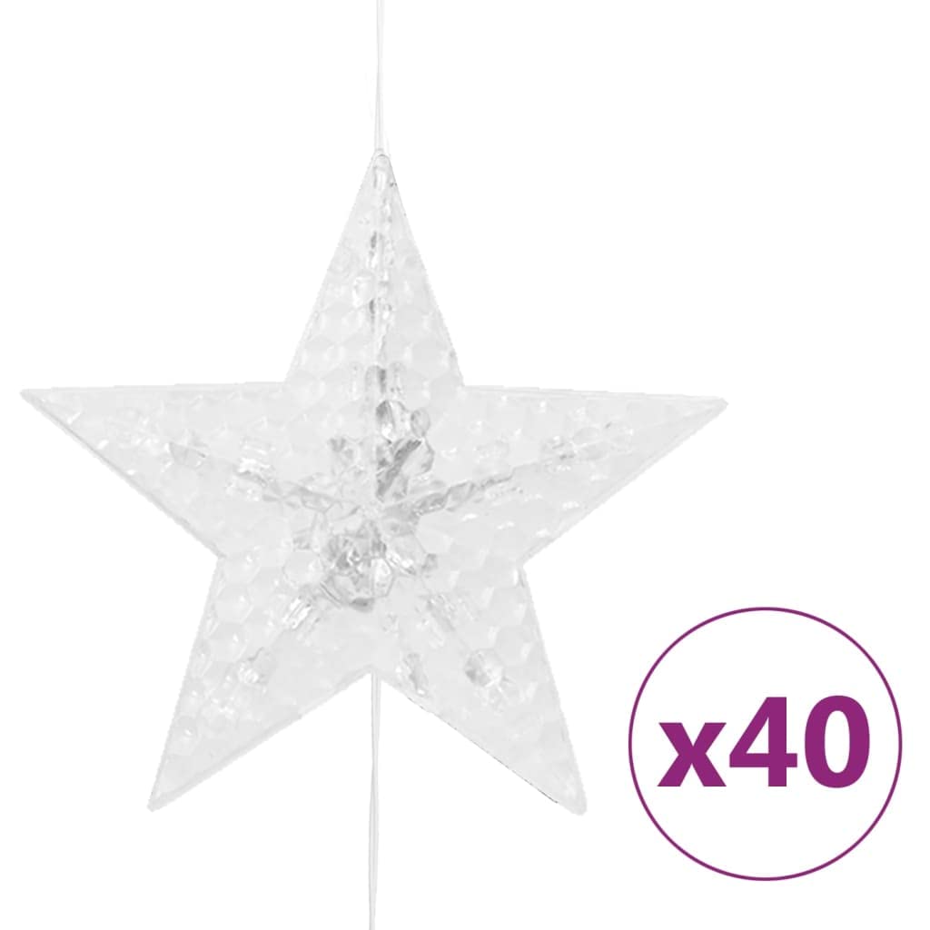 Furniture Select-LED - Guirnalda de luces LED con forma de estrella (200 LED, luz blanca cálida, 8 funciones)