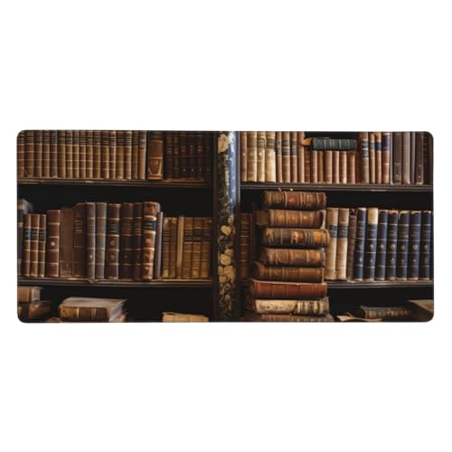 Tapis de bureau Old Books 40x90 cm idéal pour sublimer votre espace informatique de maison