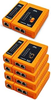 iMBAPrice NT-468 Network LAN Cable Tester for RJ45, RJ11, RJ12, CAT5, CAT6 UTP Wire Continuity Test Tool for Open, Short, and Crossed Wires, 5-Pack